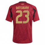 Günstige Fußballtrikots Belgien Batshuayi 23 Kinder Heimtrikot EURO 2024 Kurzarm